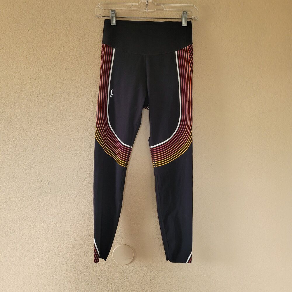 Fanka Speedline Sculpt Compression Active Leggings Size Large Black High Rise